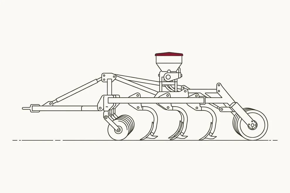 Giluminio kultivatoriaus su sėjamąja techninis brėžinys